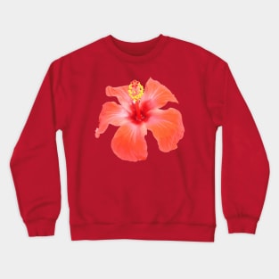 Red Hibiscus Vector Isolated Botanical Art Crewneck Sweatshirt